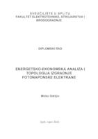 Energetsko-ekonomska analiza  i topologija izgradnje fotonaponske elektrane