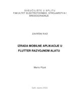 Izrada mobilne aplikacije u Flutter razvojnom alatu