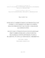 Efficiency improvement of photovoltaic energy conversion of free-standing silicon photovoltaic panel cooled by aluminium fins
