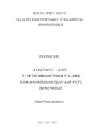 Izloženost ljudi elektromagnetskim poljima komunikacijskih sustava pete generacije