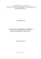 Osnovni dinamički elementi regulacijskih sustava