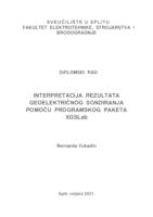 Interpretacija rezultata geoelektričnog sondiranja pomoću programskog paketa XGSLab