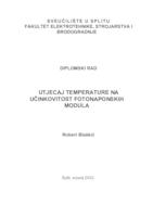 Utjecaj temperature na učinkovitost fotonaponskih modula