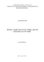 Model pametne kuće temeljen na Arduino platformi