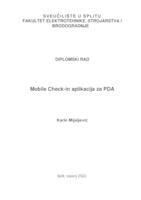prikaz prve stranice dokumenta Mobile Check-in aplikacija za PDA