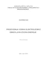 prikaz prve stranice dokumenta Proizvodnja vodika elektrolizom iz obnovljivih izvora energije
