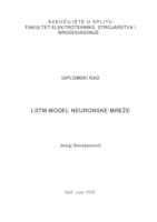 prikaz prve stranice dokumenta LSTM model neuronske mreže