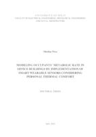 prikaz prve stranice dokumenta Modeling occupants’ metabolic rate in office buildings by implementation of smart wearable sensors considering personal thermal comfort