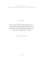 prikaz prve stranice dokumenta Razvoj metodološkog pristupa u optimizaciji biciklističkih ruta integracijom višekriterijskih GIS analiza i strojnog učenja