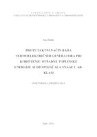 prikaz prve stranice dokumenta Protutaktni način rada termoelektričnih generatora pri korištenju otpadne toplinske energije audio pojačala snage u AB-klasi