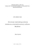 prikaz prve stranice dokumenta Simulacija injekcijskog prešanja blatobrana automobila pomoću softvera Moldflow