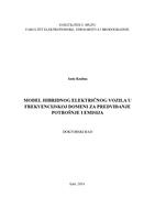 prikaz prve stranice dokumenta Model hibridnog električnog vozila u frekvencijskoj domeni za predviđanje potrošnje i emisija