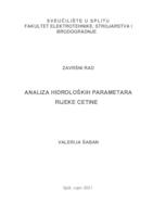 prikaz prve stranice dokumenta Analiza hidroloških parametara rijeke Cetine