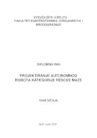 prikaz prve stranice dokumenta Projektiranje autonomnog robota kategorije Rescue Maze