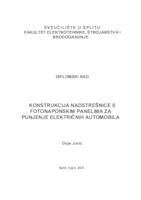 prikaz prve stranice dokumenta Konstrukcija nadstrešnice s fotonaponskim panelima za punjenje električnih automobila