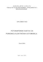 prikaz prve stranice dokumenta Fotonaponski sustav za punionicu električnih automobila