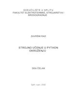 prikaz prve stranice dokumenta Strojno učenje u Python okruženju