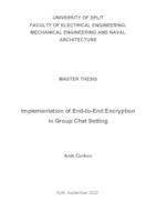 prikaz prve stranice dokumenta Implementation of End-to-End Encryption in Group Chat Setting