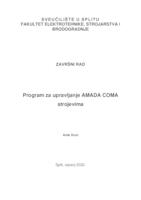 prikaz prve stranice dokumenta Program za upravljanje AMADA COMA strojevima