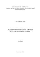 prikaz prve stranice dokumenta Algebarski postupak sinteze regulacijskih sustava